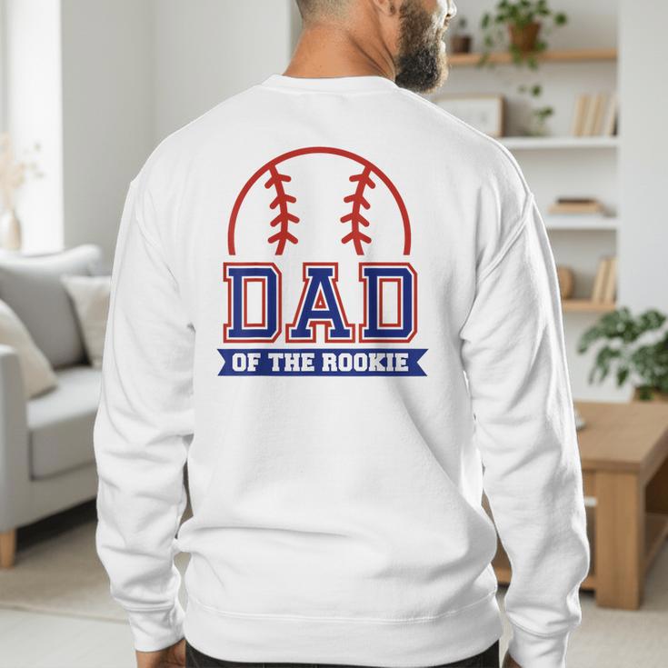 Dad Of Rookie 1st Birthday Baseball Theme Matching Party Men's Sweatshirt Back Print Dad Of Rookie 1st Birthday Baseball Theme Matching Party Men's Sweatshirt Back Print