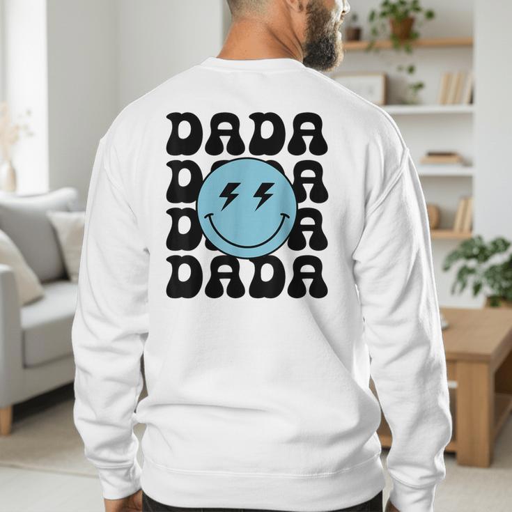 Dada One Happy Dude 1st Birthday Family Matching Men's Sweatshirt Back Print Dada One Happy Dude 1st Birthday Family Matching Men's Sweatshirt Back Print