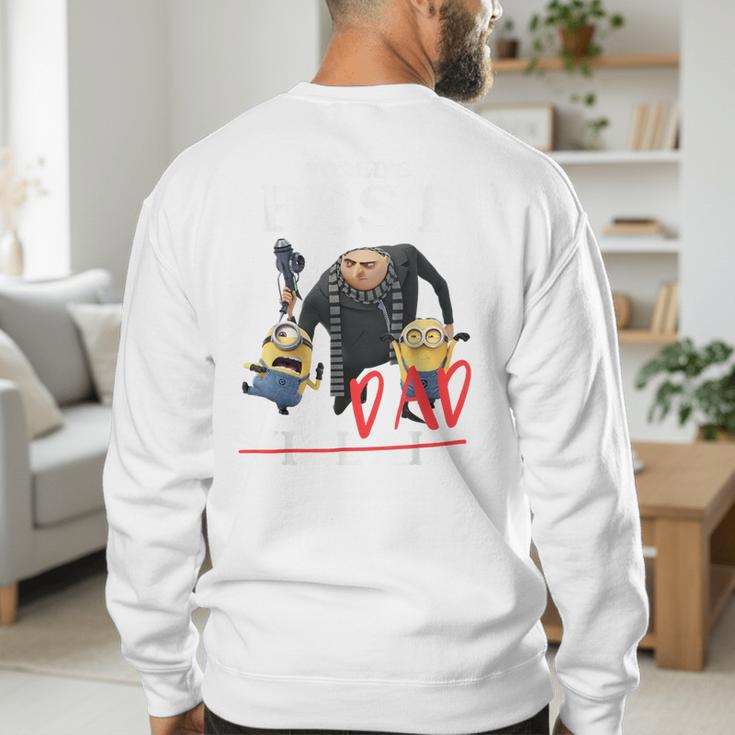 Despicable Me Minions Father's Day World's Best Dad Villain Men's Sweatshirt Back Print