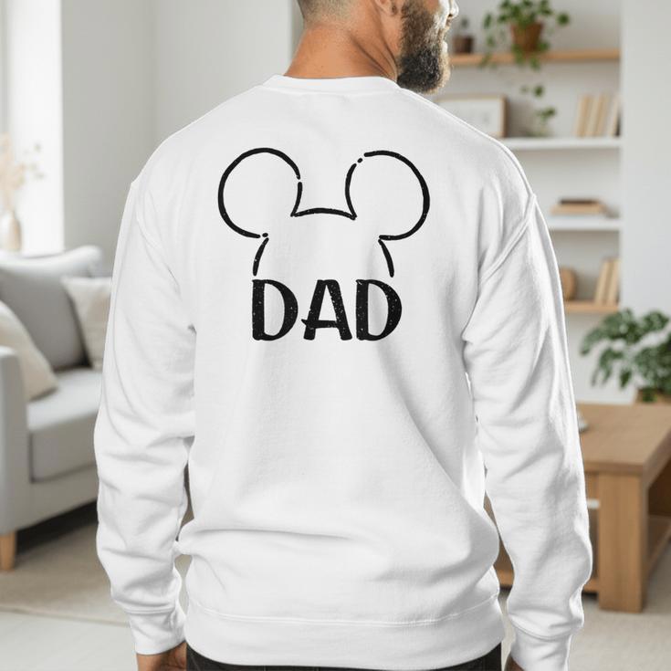 Disney Mickey And Friends Dad Mickey Ears Outline Logo Men's Sweatshirt Back Print