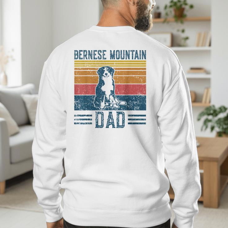 Dog Berner Dad Vintage Bernese Mountain Dad Men's Sweatshirt Back Print