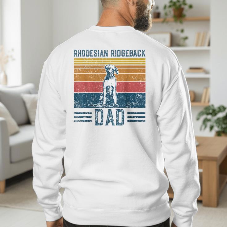Dog Ridgeback Dad Vintage Rhodesian Ridgeback Dad Men's Sweatshirt Back Print Dog Ridgeback Dad Vintage Rhodesian Ridgeback Dad Men's Sweatshirt Back Print