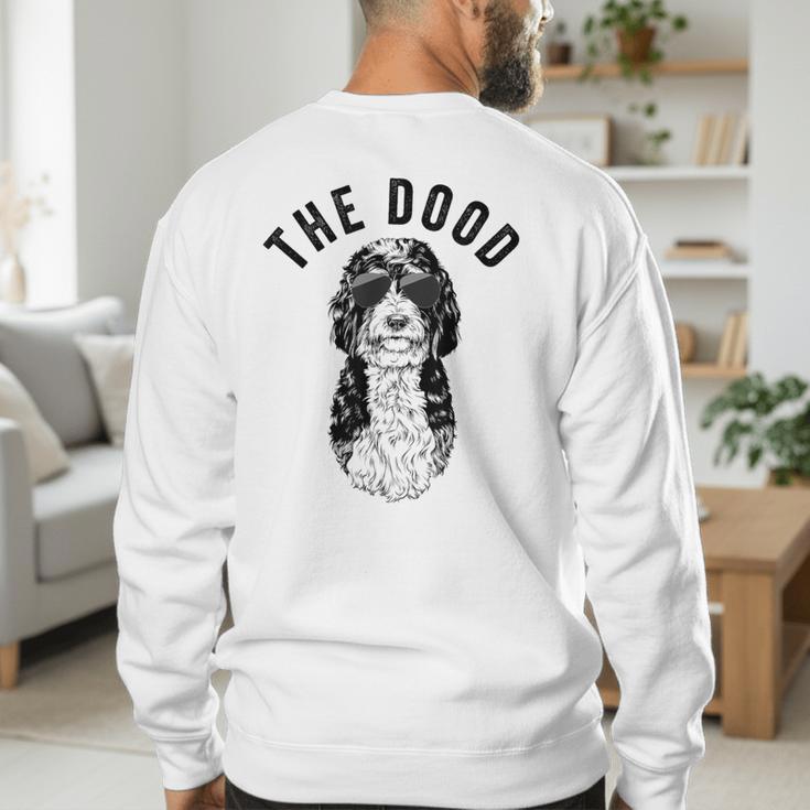 The Dood Bernedoodle Mom Doodle Dog Dad Men's Sweatshirt Back Print