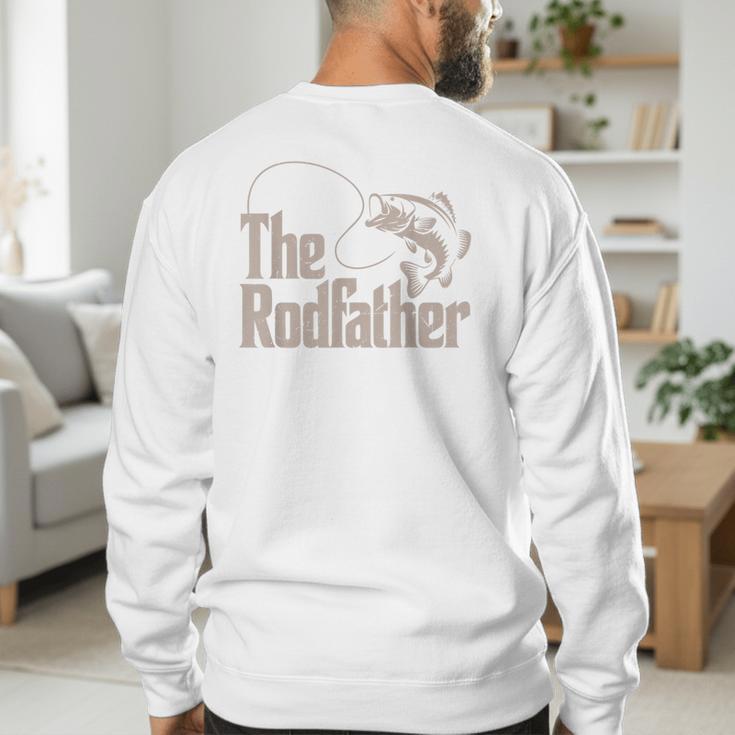 Father Day The Rodfather Dad Fishing From Daughter Son Men's Sweatshirt Back Print Father Day The Rodfather Dad Fishing From Daughter Son Men's Sweatshirt Back Print