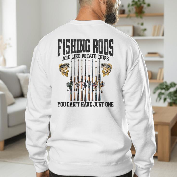 Fishing Tuna Bass Rod Fisherman Cool Dad Quote Men's Sweatshirt Back Print Fishing Tuna Bass Rod Fisherman Cool Dad Quote Men's Sweatshirt Back Print