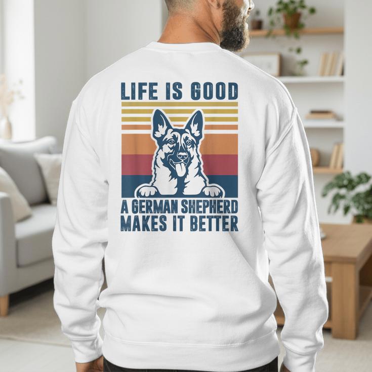 German Shepherd Men Women Dog Dad Mom German Shepherd Men's Sweatshirt Back Print