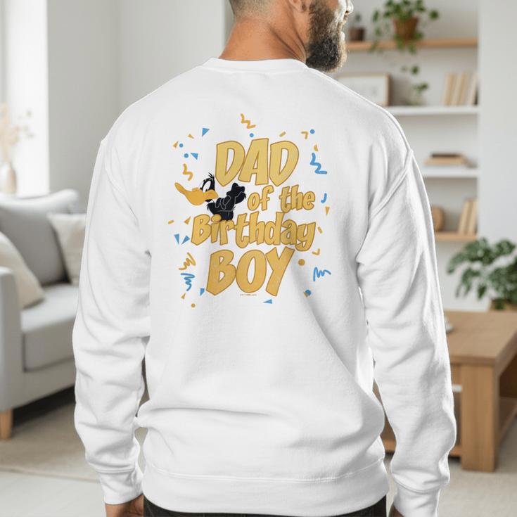 Looney Tunes Birthday Daffy Duck Dad Of The Birthday Boy Men's Sweatshirt Back Print