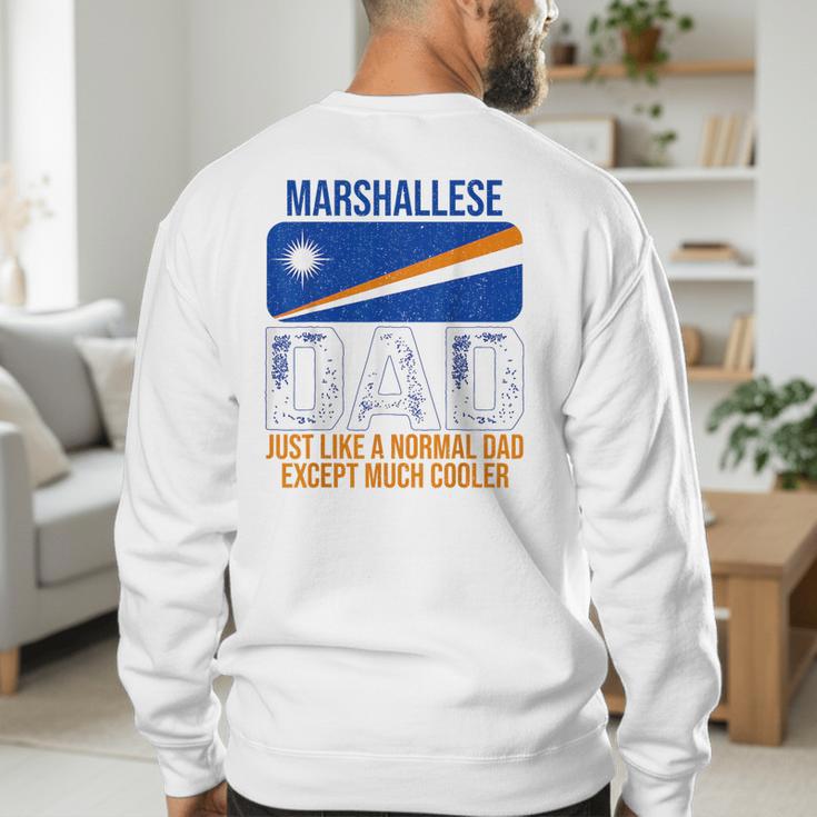 Marshallese Dad Marshall Islands Flag For Father's Day Men's Sweatshirt Back Print