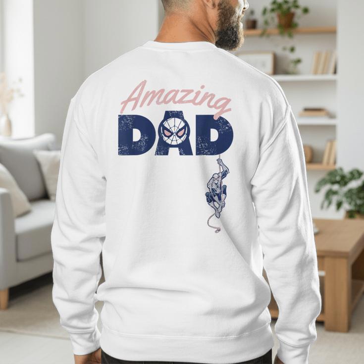 Marvel Spider-Man Father's Day Amazing Dad Retro Men's Sweatshirt Back Print