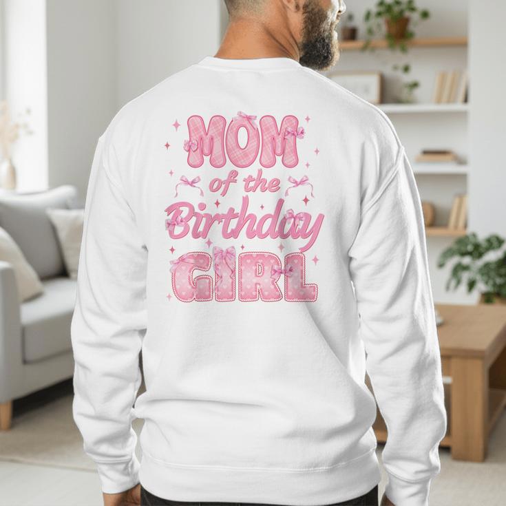 Mom And Dad Of The Birthday Girl Coquette Family Matching Men's Sweatshirt Back Print