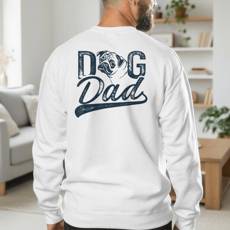 Pug Dog Dad Men Men's Sweatshirt Back Print