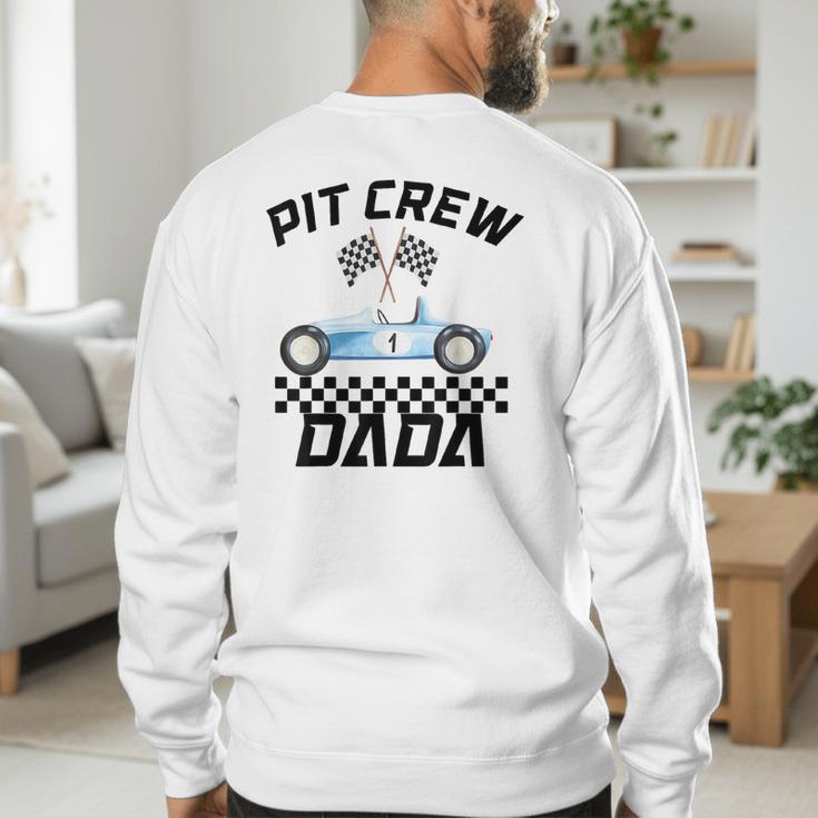 Race Car Racing Family Dada Pit Crew Birthday Party Men's Sweatshirt Back Print Race Car Racing Family Dada Pit Crew Birthday Party Men's Sweatshirt Back Print