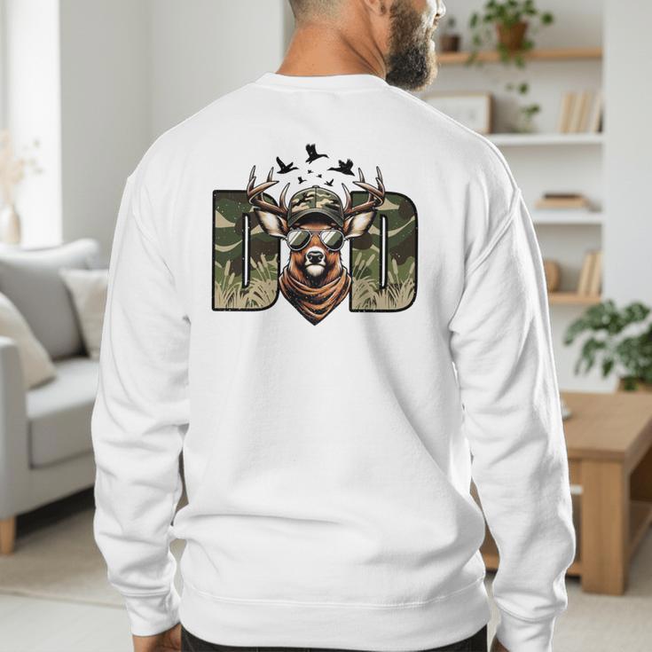 Retro Camo Dad Hunting Camouflage Deer Matching Men's Sweatshirt Back Print Retro Camo Dad Hunting Camouflage Deer Matching Men's Sweatshirt Back Print
