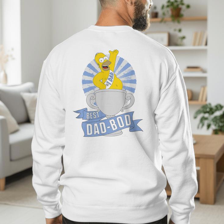 The Simpsons Father's Day Homer Best Dad BOD Men's Sweatshirt Back Print