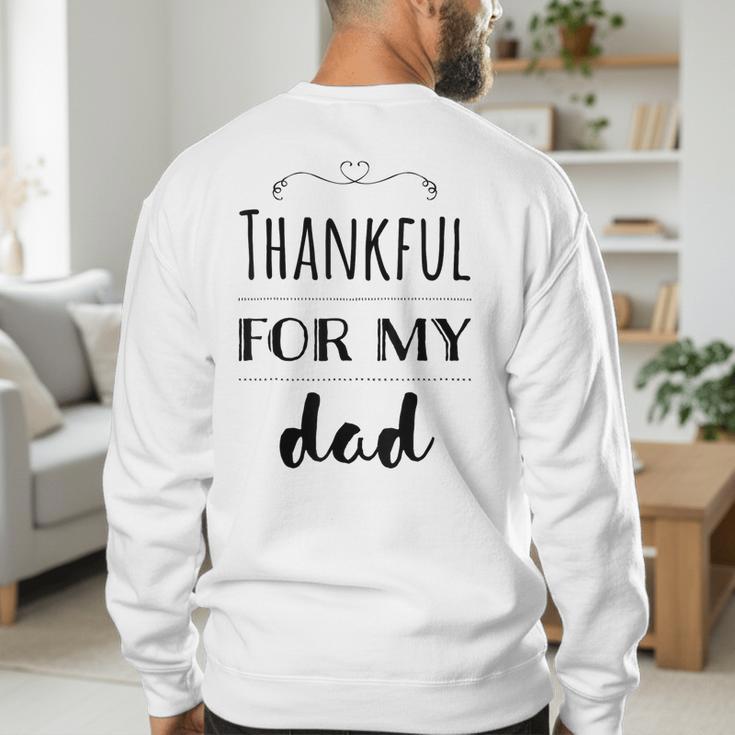 Thankful For My Dad Men's Sweatshirt Back Print