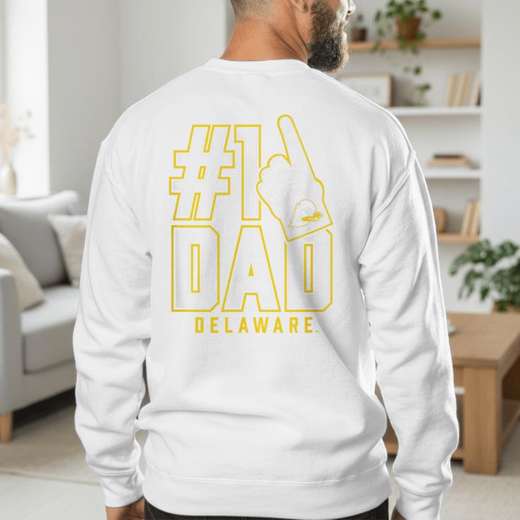 University Of Delaware Blue Hens 1 Dad Men's Sweatshirt Back Print