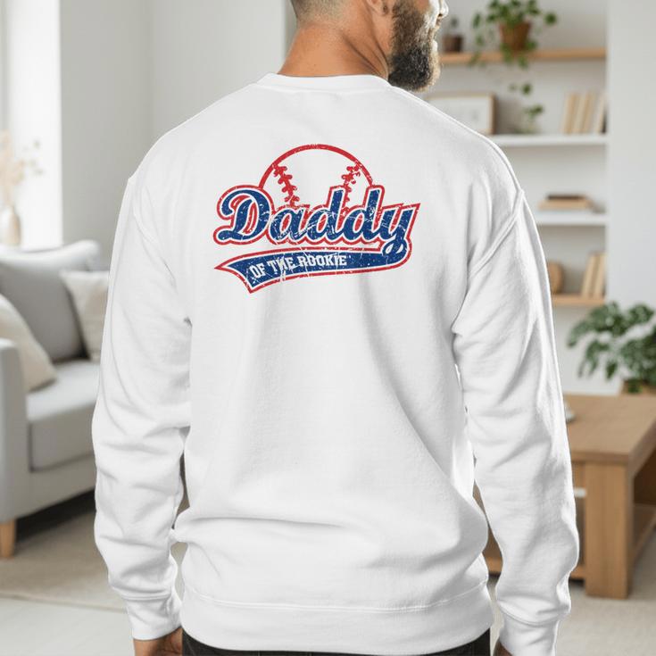 Vintage Baseball Daddy Of The Rookie Men's Sweatshirt Back Print Vintage Baseball Daddy Of The Rookie Men's Sweatshirt Back Print
