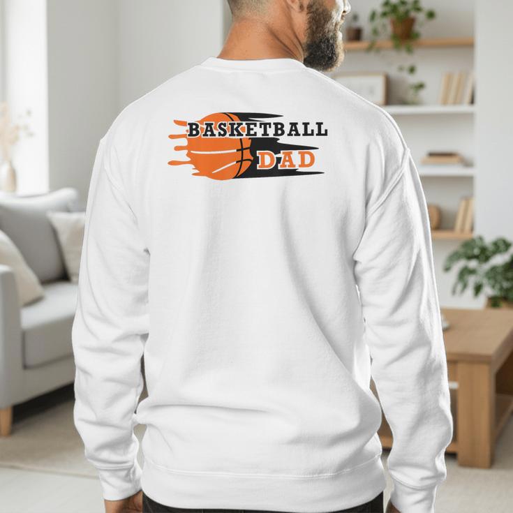 Vintage Proud Basketball Dad Fathers Day Basketball Player Men's Sweatshirt Back Print Vintage Proud Basketball Dad Fathers Day Basketball Player Men's Sweatshirt Back Print