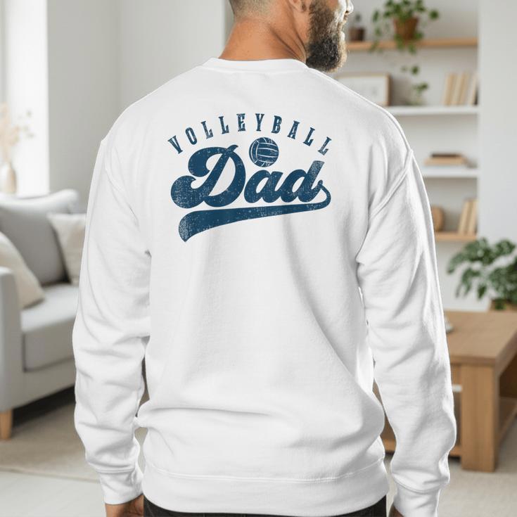 Volleyball Dad Daddy Father's Day Men's Sweatshirt Back Print