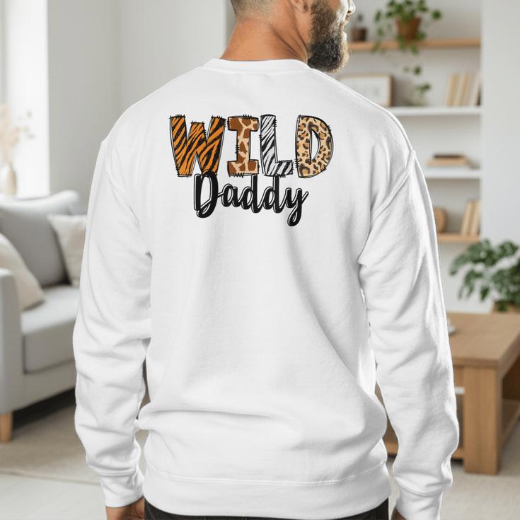 Wild Daddy Zoo Born Two Be Wild B-Day Safari Jungle Animal Men's Sweatshirt Back Print