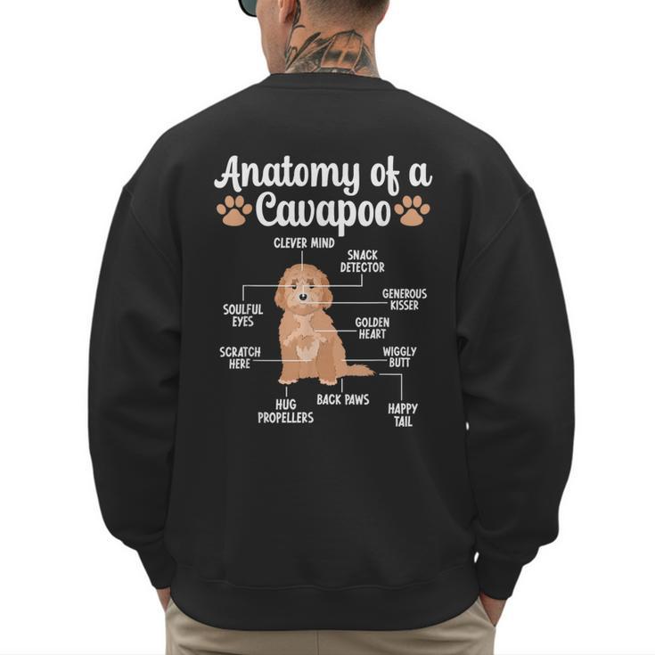 Anatomy Of A Cavapoo Dog Cavapoo Owner Cavapoo Dad Men's Sweatshirt Back Print