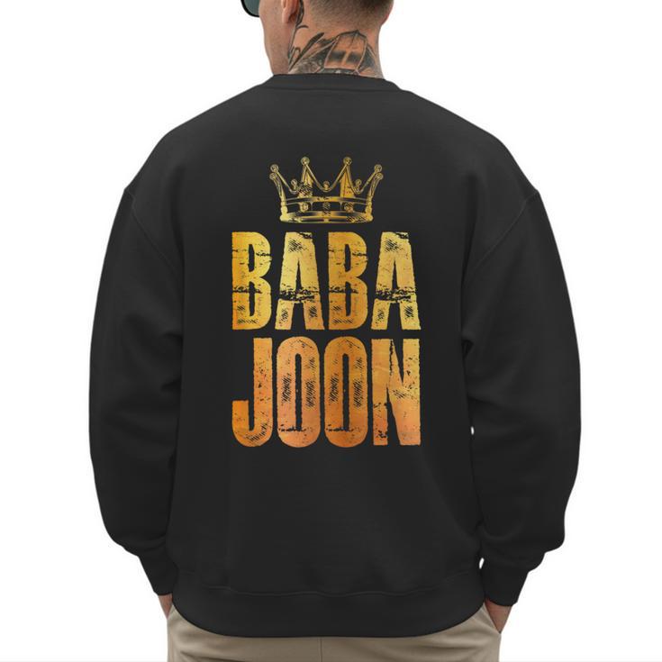 Baba Joon Persian Dad Iran Quote Iranian Fathers Day Men's Sweatshirt Back Print