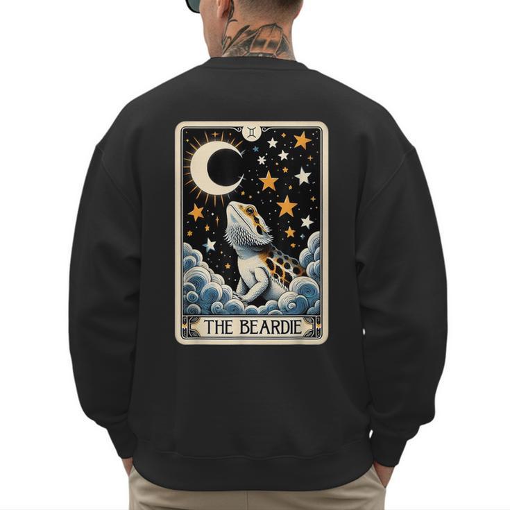 Bearded Dragon Tarot Card Beardie Mom Beardie Dad Men Women Men's Sweatshirt Back Print
