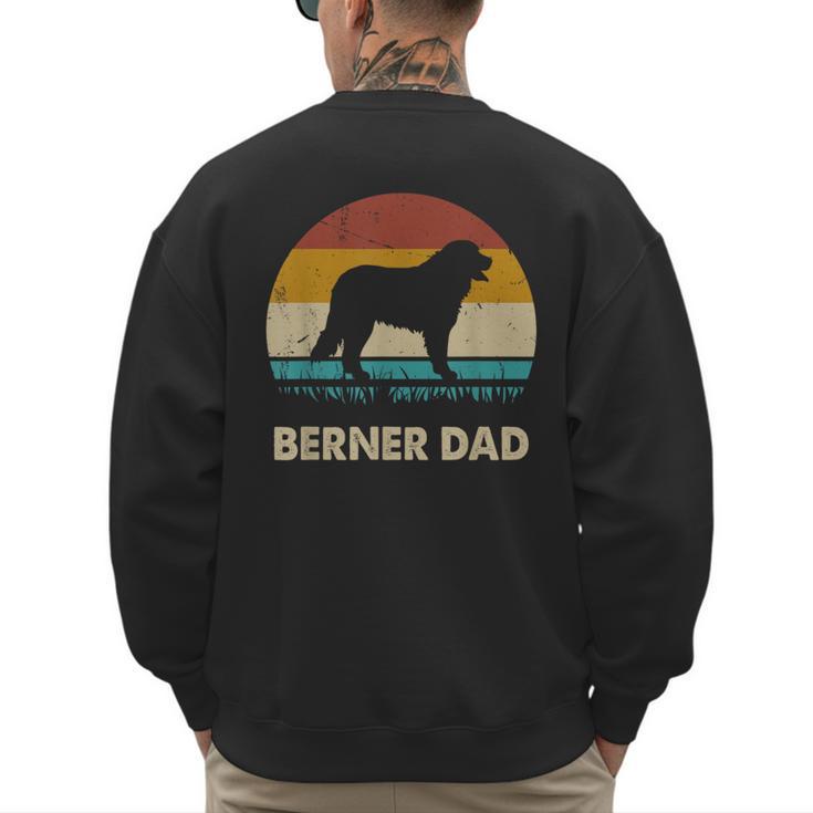 Berner Dad For Men Bernese Mountain Dog Vintage Dad Men's Sweatshirt Back Print