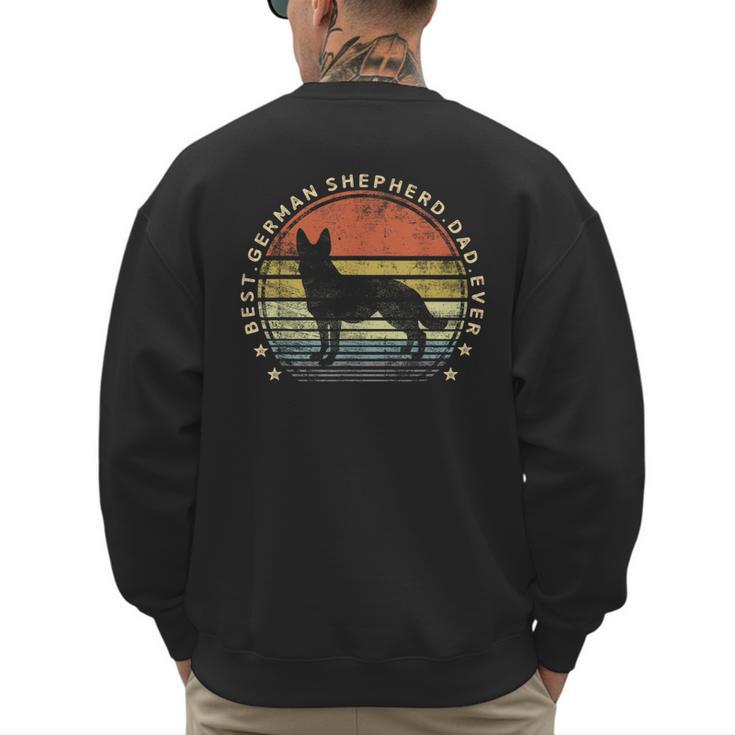 Best German Shepherd Dad Ever Daddy Dog Lover Owner Men's Sweatshirt Back Print