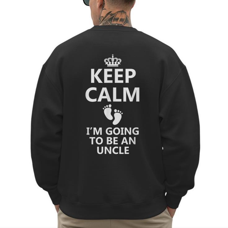 Best Uncle Art For Men Dad Pregnancy Reveal New Uncle To Be Men's Sweatshirt Back Print