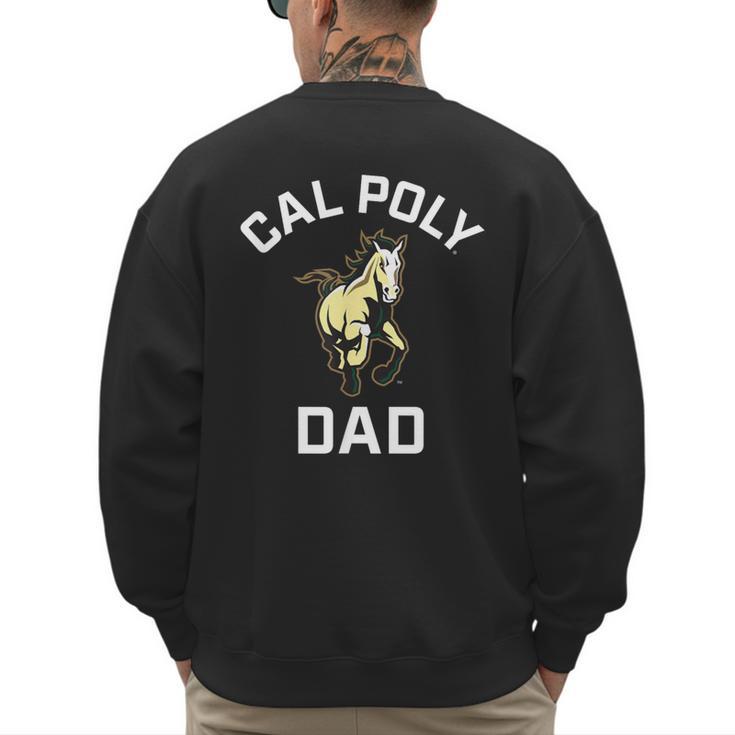 Cal Poly Mustangs Arched Dad Men's Sweatshirt Back Print