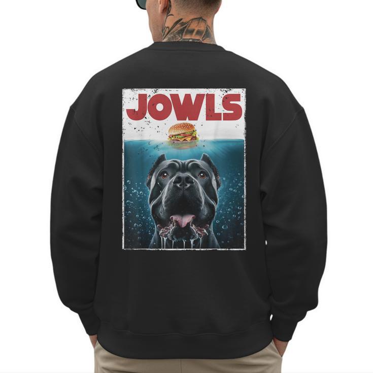Cane Corso Jowls Top Drool Burger Dog Mom Dog Dad Men's Sweatshirt Back Print