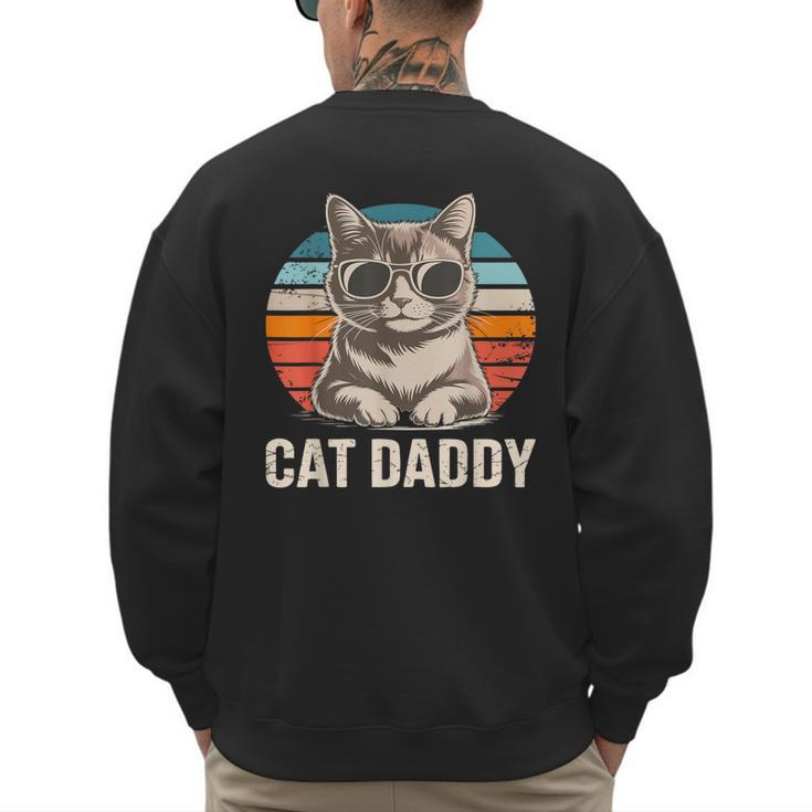 Cat Daddy Shirt Men Cat Lover Dad Fathers Day Men's Sweatshirt Back Print