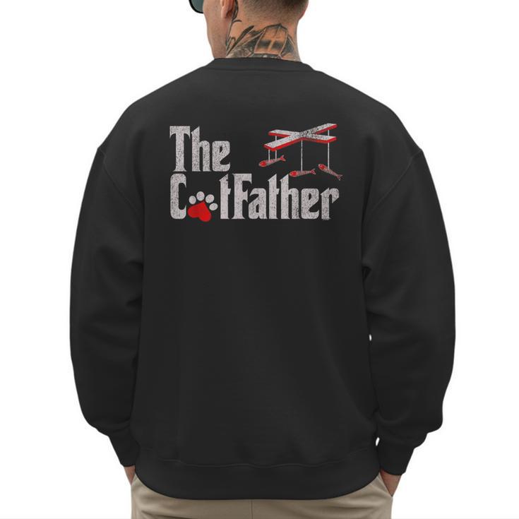 The Cat Father Cat Dad Feline Father Kitten Dad Men's Sweatshirt Back Print