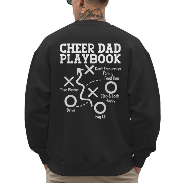 Cheer Dad Cheerleader Playbook Men's Sweatshirt Back Print