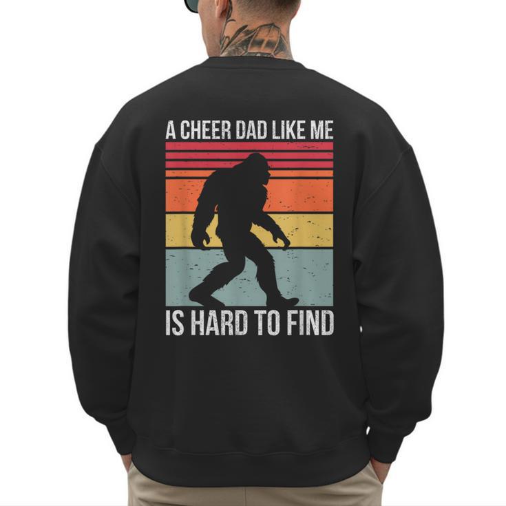 Cheer Dad Cheerleading Bigfoot Men's Sweatshirt Back Print