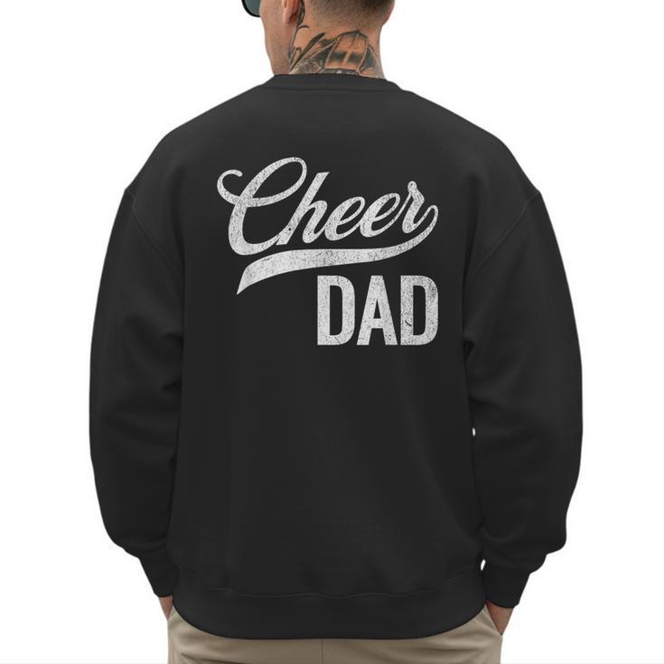 Cheer Dad Green Cheerleading Matching Parents Men's Sweatshirt Back Print