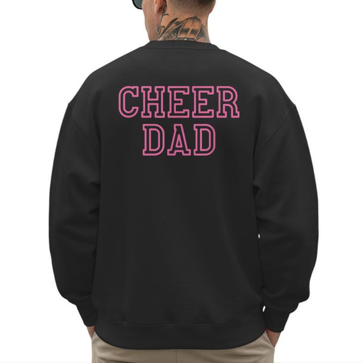 Cheer Dad Pink Cheerleading Men's Sweatshirt Back Print