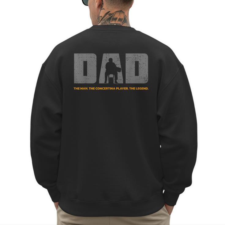 Concertina Dad And Concertina Player Father For Concertina Men's Sweatshirt Back Print