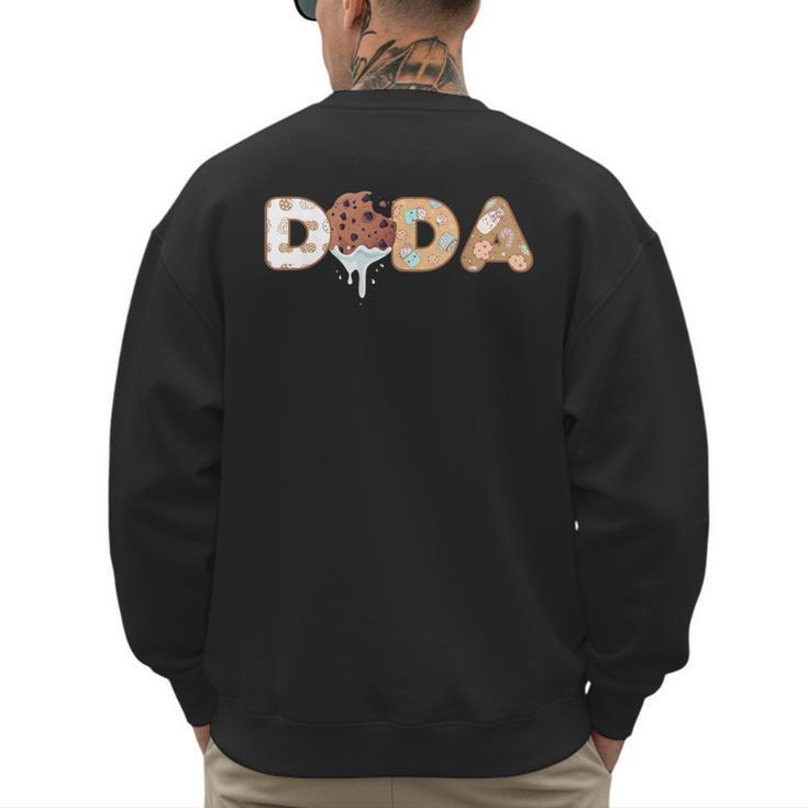 Cookies Dada 1st Birthday Milk Party Family Matching Men's Sweatshirt Back Print