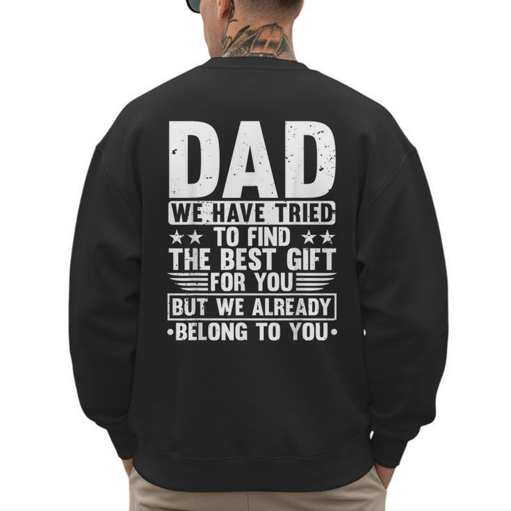 Cool Dad Art For Father Dad Stepfather From Son Daughter Men's Sweatshirt Back Print