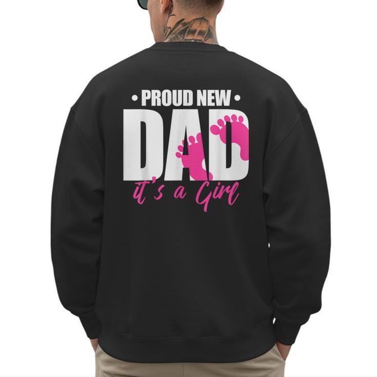 Cool Parent Apparel Proud New Dad It's A Girl Classic Fit Short Sleeve Crew Neck T-Shirt Small Men's Sweatshirt Back Print