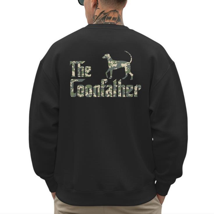 Coonfather Coon Hunting Dogs Coonhound Dad Men's Sweatshirt Back Print