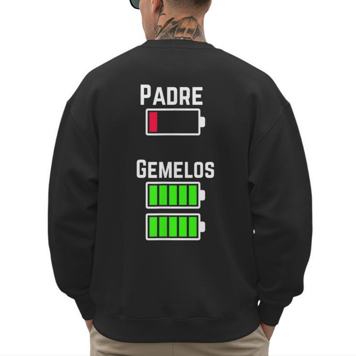 Cufflinks Battery Filled Tired Dad Low Battery Charge Men's Sweatshirt Back Print