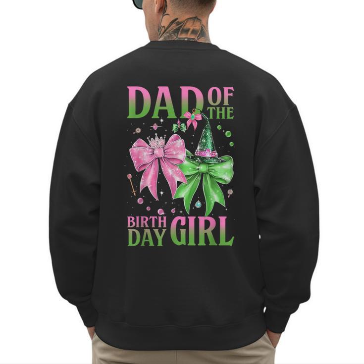 Dad Of The Birthday Girl Coquette Matching Family Party Men's Sweatshirt Back Print