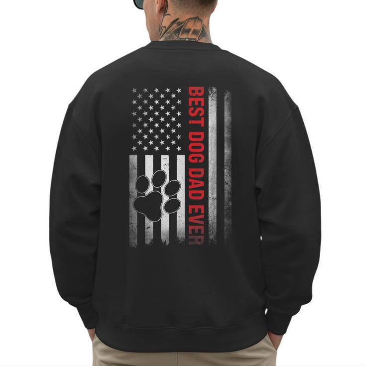 Dad Fathers Day Dog Dad Men's Sweatshirt Back Print