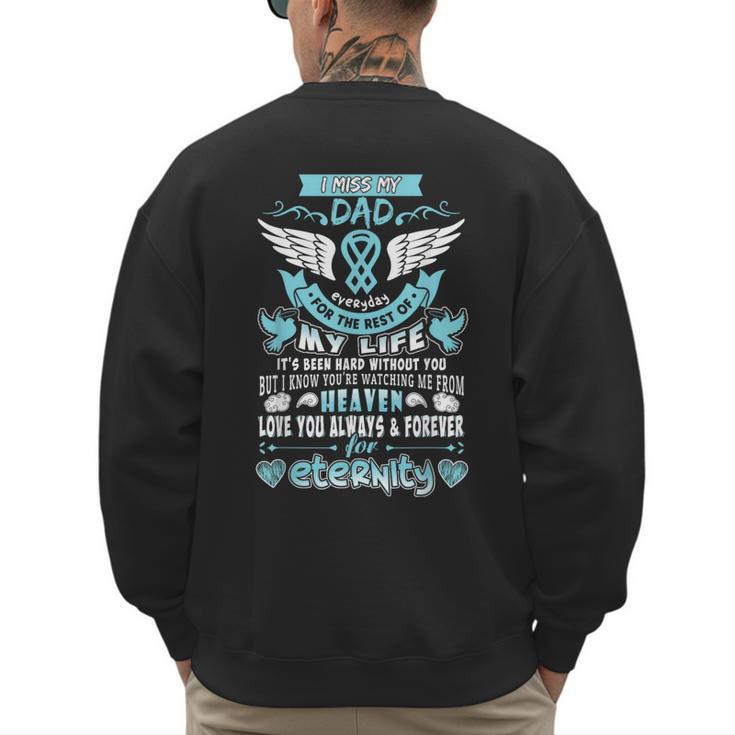 Dad Is My Guardian Angel Missing Memorial Day For Men Women Men's Sweatshirt Back Print