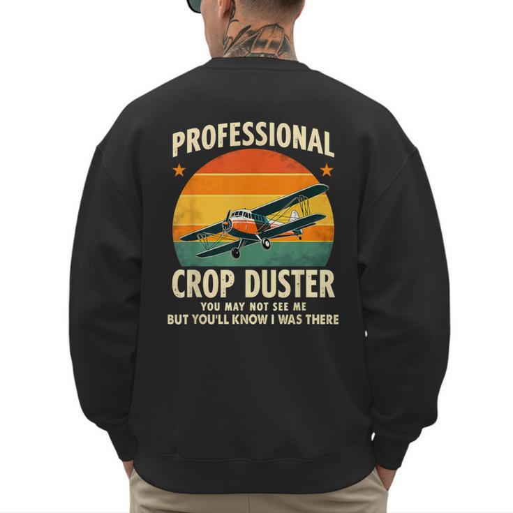 Dad Joke Farter Professional Crop Duster Men's Sweatshirt Back Print