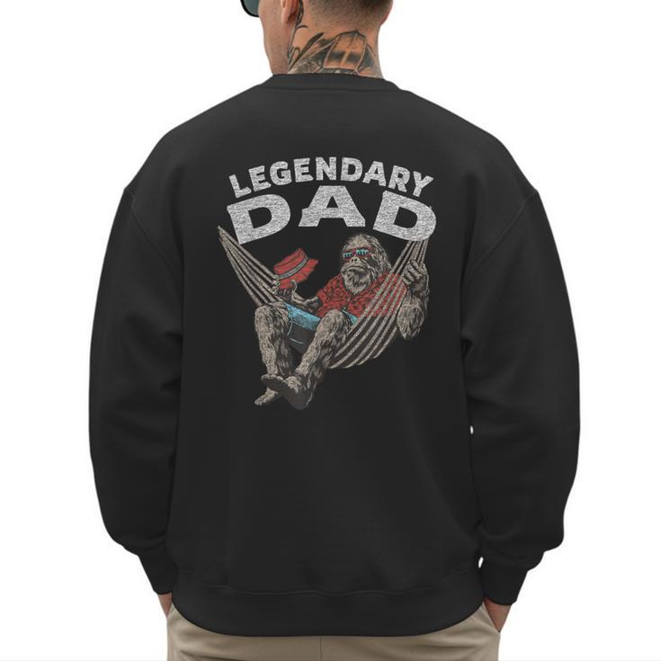 Dad Legendary Saying Men's Sweatshirt Back Print
