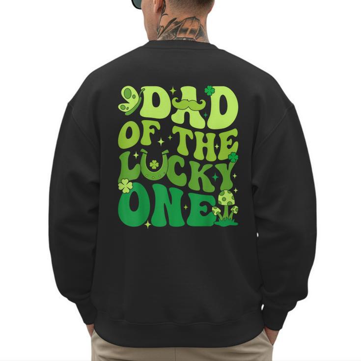 Dad Of The Lucky One Saint Patrick's Day Children Birthday Men's Sweatshirt Back Print
